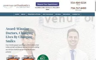 Avenue Orthodontics of Mineola website