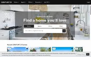 Century 21 Realty Center website