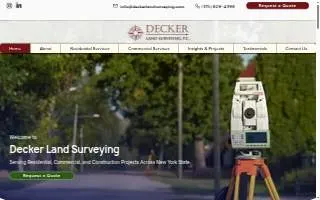 Decker Land Surveying, P.C. website