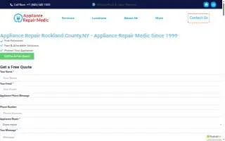 Appliance Repair Medic of Nanuet website