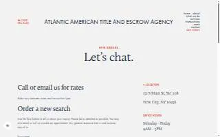 Atlantic American Title and Escrow Agency of Nanuet website