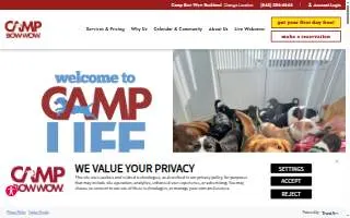 Camp Bow Wow Rockland Pet Boarding Service website