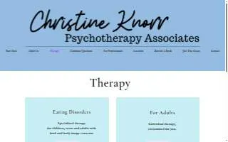 Christine Knorr Psychotherapy Associates website
