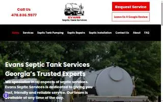 Evans Septic Tank Service of New City website