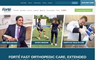 Forte Physical Therapy website