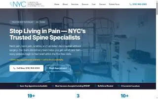 NYCSpineCare New City website