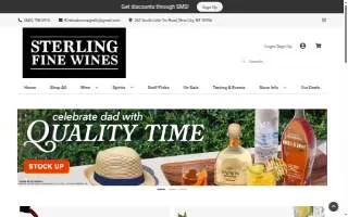 Sterling Fine Wines website