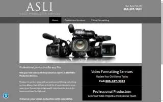 ASLI Video Production Services website