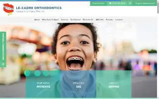 Le-Cadre Orthodontics website