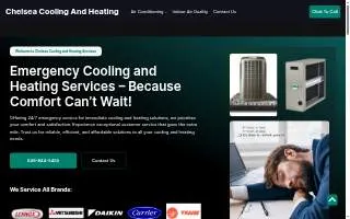 Chelsea Cooling and Heating Services website