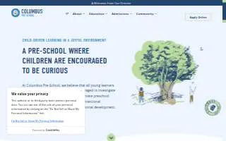 Columbus Pre-School website