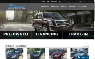 Eldorado Auto Sales of New York website
