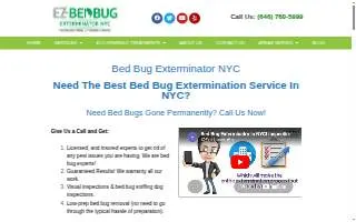 EZ Bed Bug Exterminator NYC website
