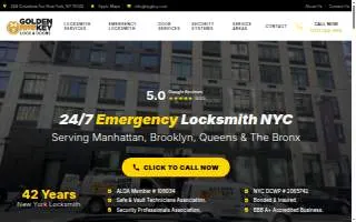 Golden Key Locksmith NYC of New York website