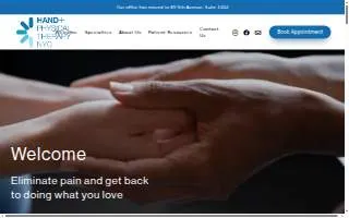Hand + Physical Therapy NYC website