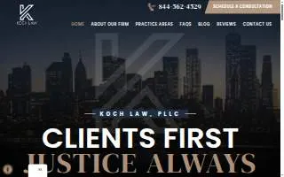 Koch Law, PLLC of New York website