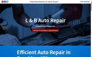 L & B Auto Repair of New York website