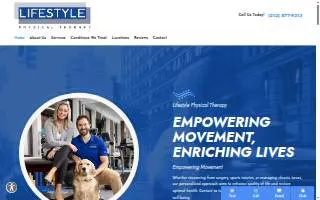 Lifestyle Physical Therapy of New York website