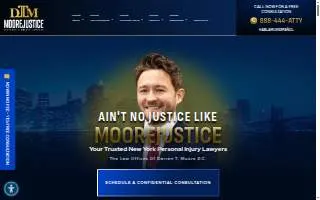 MooreJustice New York City Accident & Injury Lawyers website