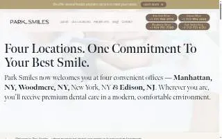Park Smiles NYC Cosmetic Dentistry website