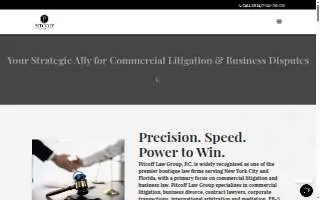 Pitcoff Law Group, PC website