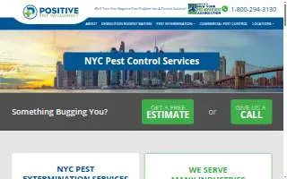 Positive Pest Management website