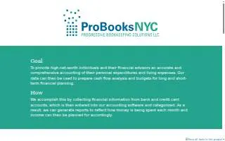 Professional Bookkeeping Service - Probooks NY website