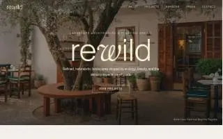 Rewild Landscape website