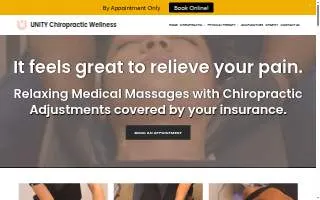 UNITY Chiropractic Wellness website