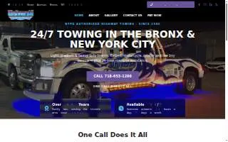 Universe Towing of New York website