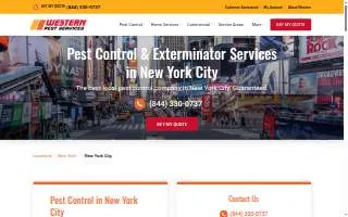 Western Pest Services - Pest Control, New York website