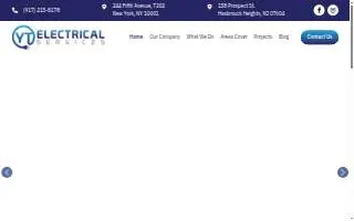 YT Electrical Services website