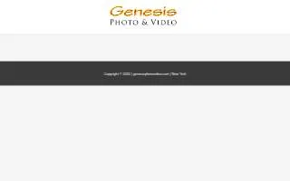 Genesis Photo & Video LLC website
