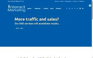 Interact Marketing website
