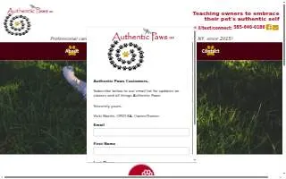Authentic Paws LLC of Niagara Falls website