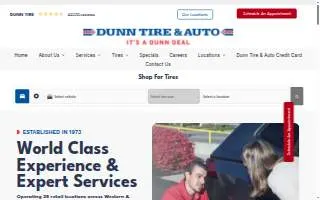 Dunn Tire of Niagara Falls website