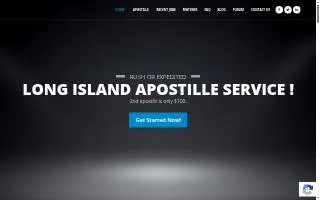 NY Apostille Service of North Amityville website