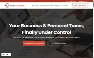 Rymax Financial Tax Service website
