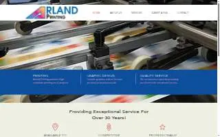 Arland Printing website
