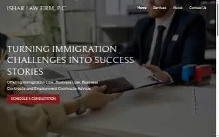 Ishar Law Firm PC of North New Hyde Park website