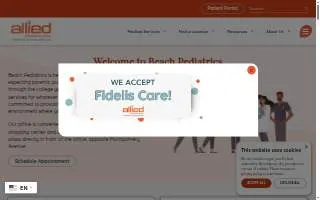 Beach Pediatrics of Oceanside website