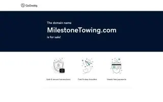 Milestone Towing & Recovery Co. of Oceanside website