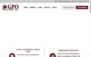 GPO Federal Credit Union of Oneida website