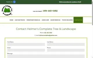 Helmer's Complete Tree and Landscape LLC website