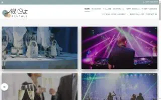 All Out Rentals website