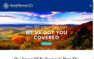 Donald Benson, CPA website