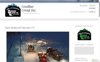 Goodhue Group Snow Removal & Landscape Services Oneonta NY - Snow & Ice Solutions