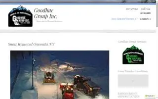 Goodhue Group Snow Removal & Landscape Services Oneonta NY - Snow & Ice Solutions website