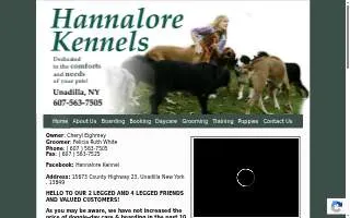 Hannalore Kennels website