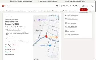 Walgreens of Oneonta website